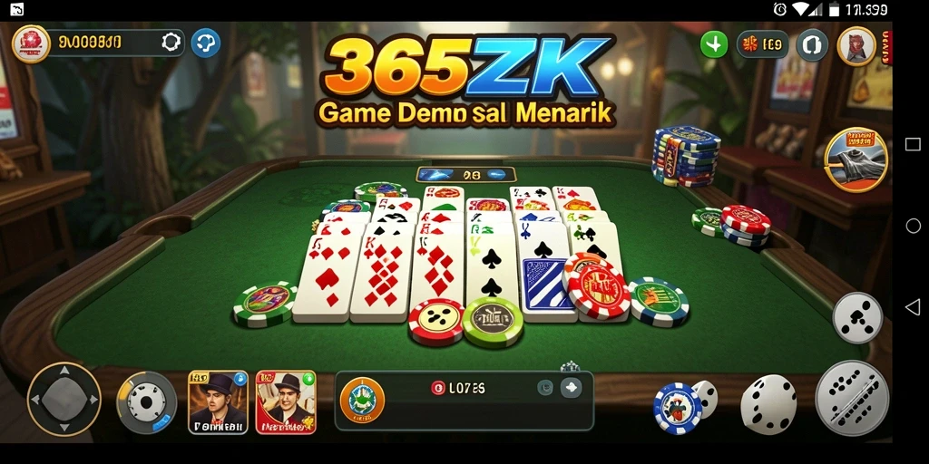 Tampilan menarik dari gameplay game Domino 365ZK.