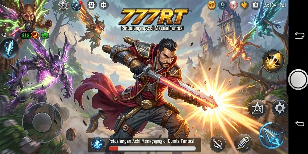 Tampilan action seru di dalam permainan ARPG 777RT.