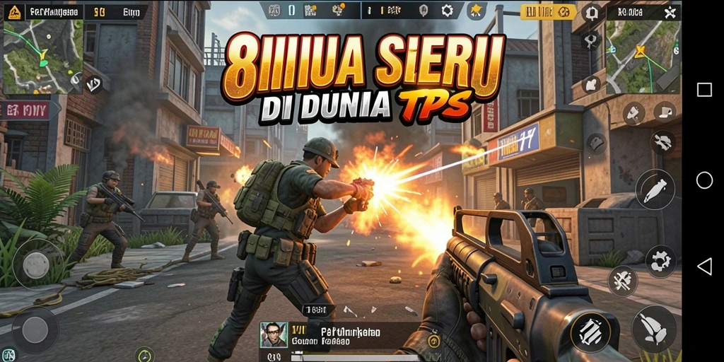 Tangkapan layar gameplay seru dari 8II, memperlihatkan aksi tembak-menembak yang mendebarkan.