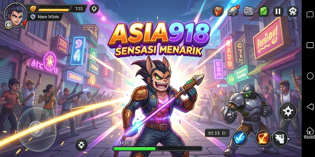 Screenshot menunjukkan aksi seru dalam permainan ASIA918.