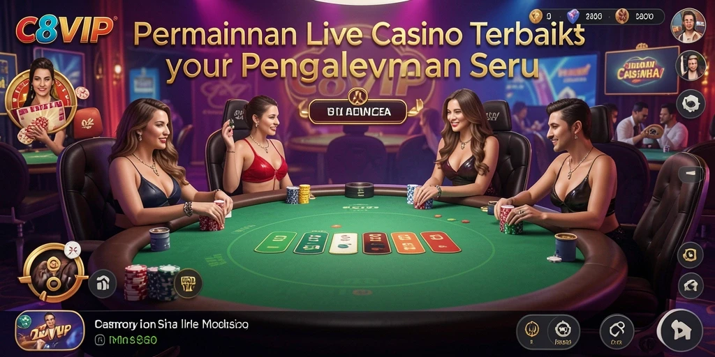 Tampilan gameplay Live Casino yang menakjubkan di C8VIP.