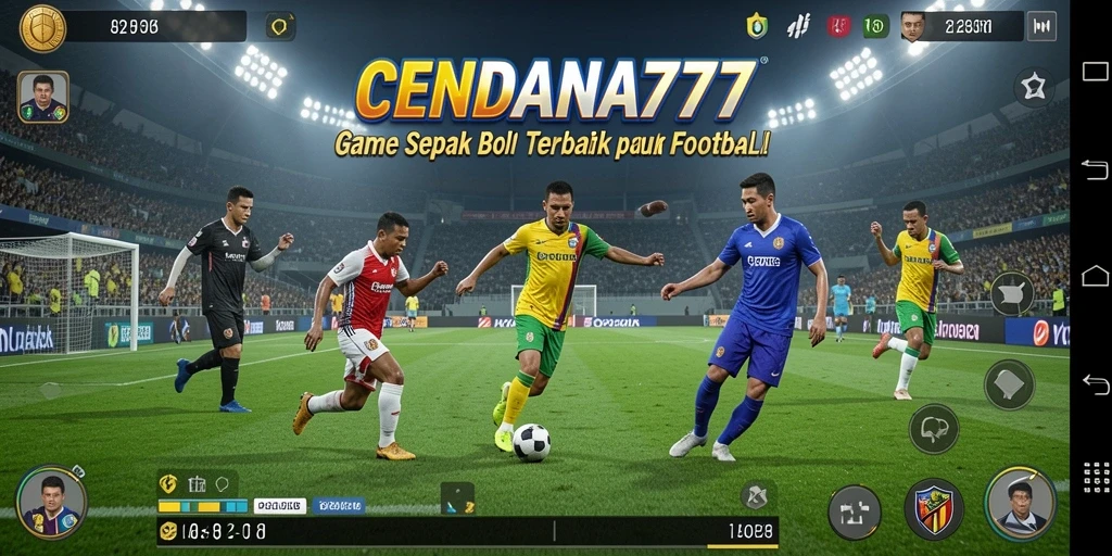 Tampilan gameplay CENDANA777 yang menegangkan dalam pertandingan sepak bola.