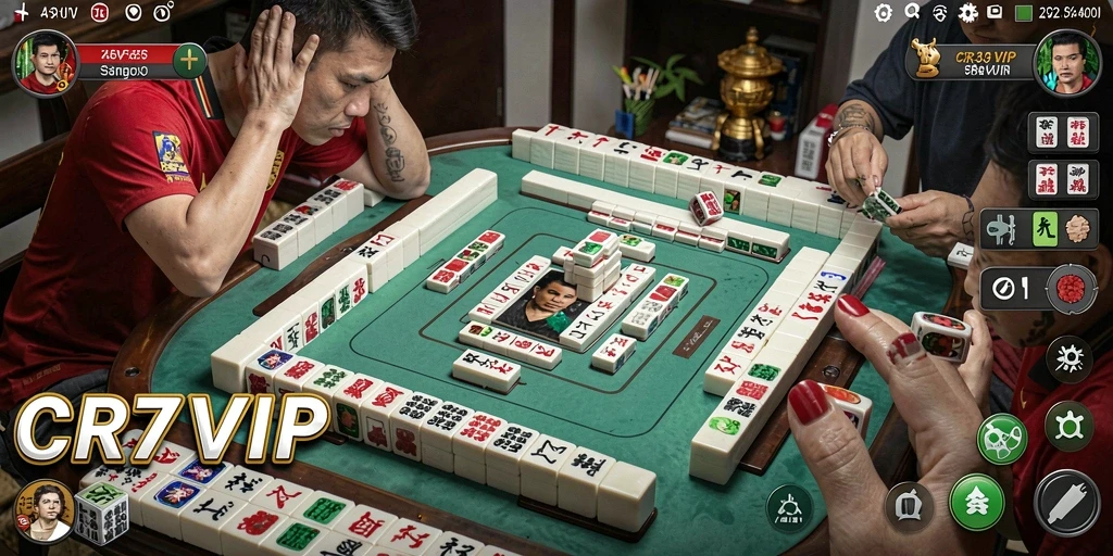 Tampilan gameplay Mahjong yang menarik dan interaktif di CR7VIP.