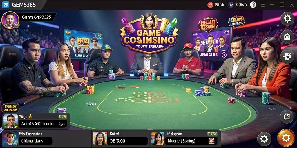 Tampilan gameplay Live Casino yang menarik dan interaktif di GEMS365.
