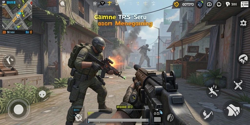 Tampilan gameplay dari GOTOTO yang menegangkan dan penuh aksi.