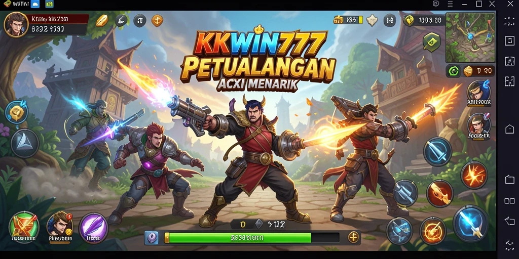 Tampilan gameplay seru di KKWIN777 dengan aksi dan petualangan yang menegangkan.