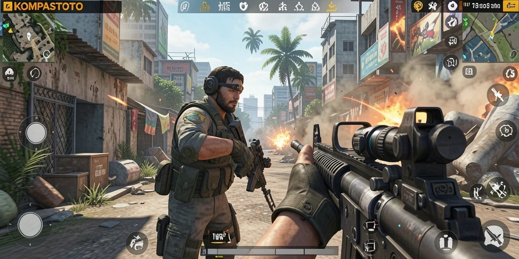 Tampilan menarik dari gameplay seru KOMPASTOTO.