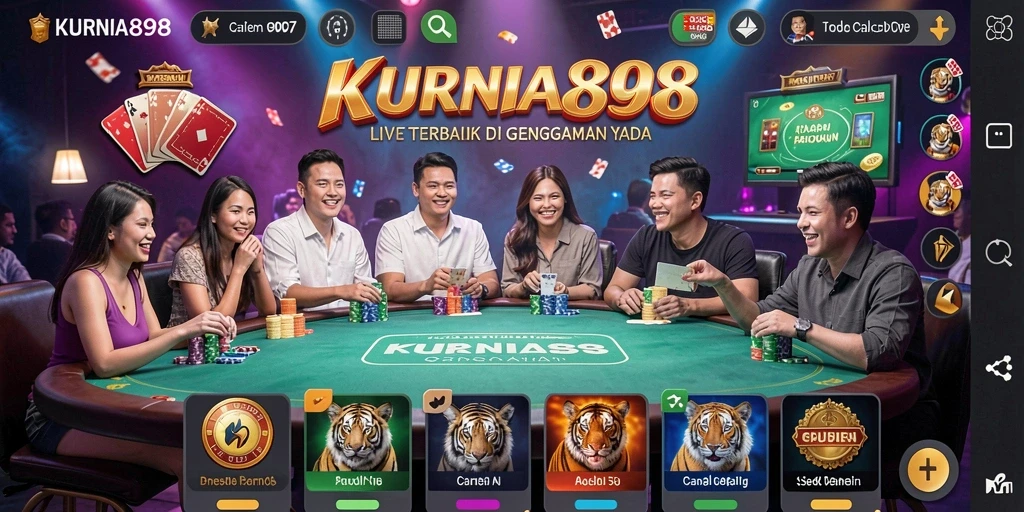 Tampilan gameplay Live Casino KURNIA898 yang memukau dan interaktif.