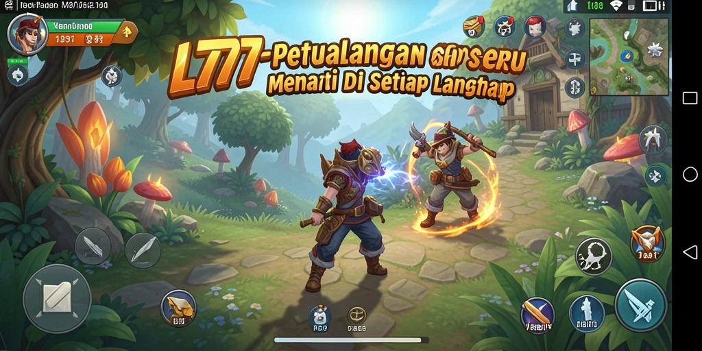 Gameplay L777 menampilkan karakter menjelajahi dunia petualangan yang menakjubkan.
