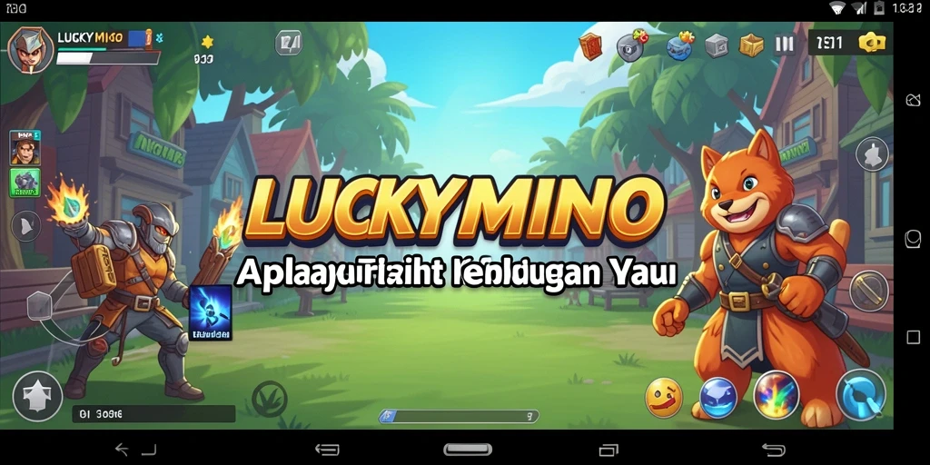 Tampilan antarmuka aplikasi LUCKYMINO yang memudahkan penggunaan.