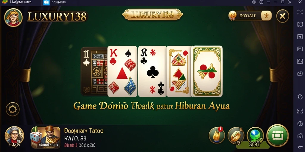 Screenshot gameplay LUXURY138 menampilkan aksi seru dalam permainan Domino.