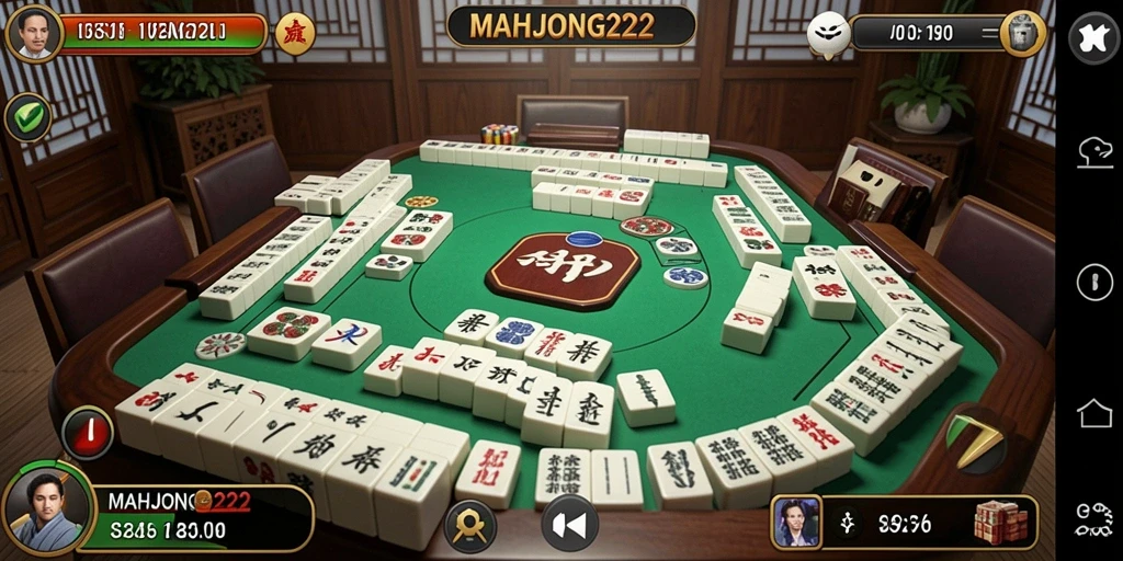 Tampilan gameplay MAHJONG222 dengan antarmuka atraktif dan grafik yang halus.
