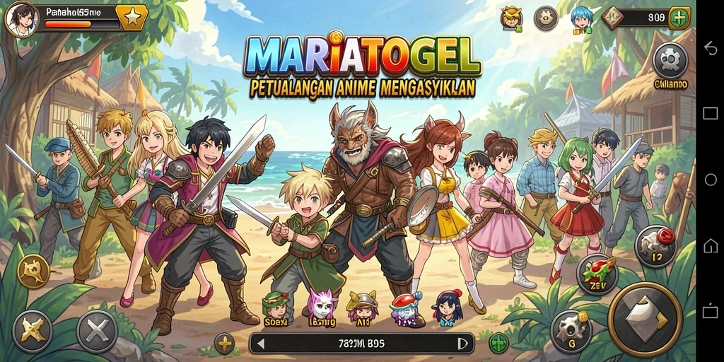 Tampilan gameplay seru dan interaktif dari MARIATOGEL.
