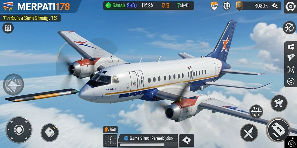 Screenshot gameplay MERPATI178 menampilkan aksi terbang yang mendebarkan.