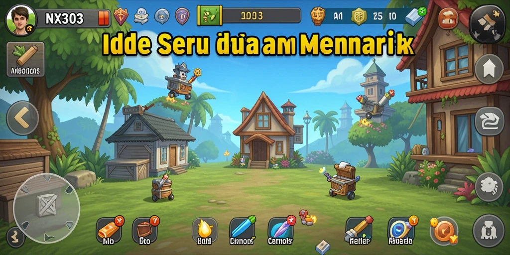 Tampilan gameplay menarik dari NX303 dengan elemen idle yang seru.