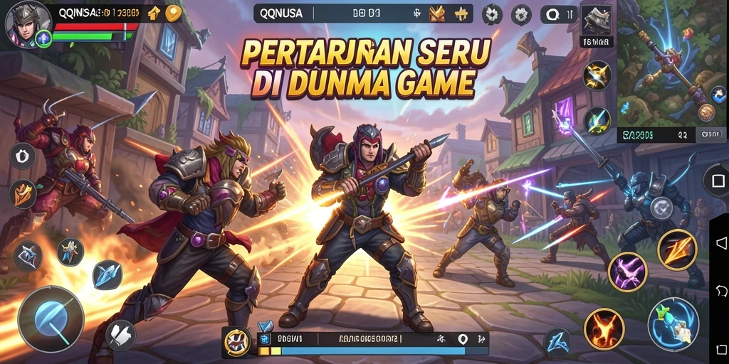 Tampilan seru aksi pertarungan dalam QQNUSA.