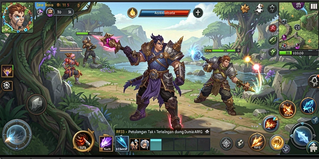 Tangkapan layar gameplay yang menunjukkan aksi pertarungan epik di RR33.