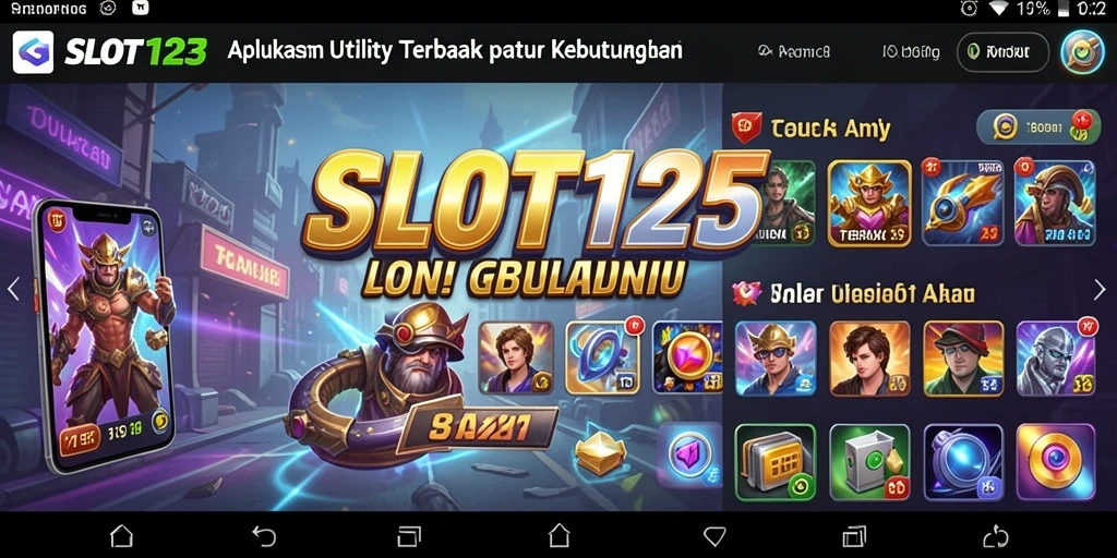 Tampilan aplikasi SLOT123 dengan fitur-fitur utamanya yang menarik.