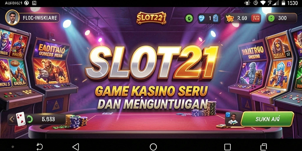 Screenshot utama SLOT21 menampilkan gameplay Kasino yang menarik dan menegangkan.