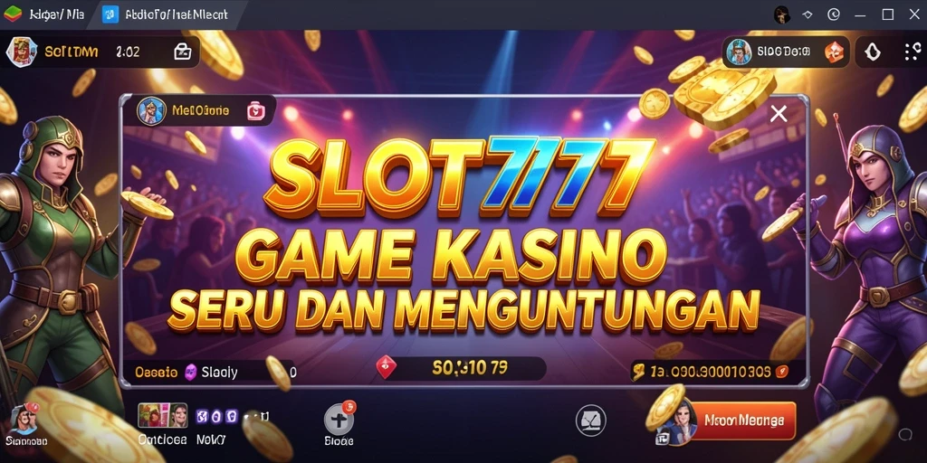 Tampilan menarik dari gameplay SLOT777 di kasino.