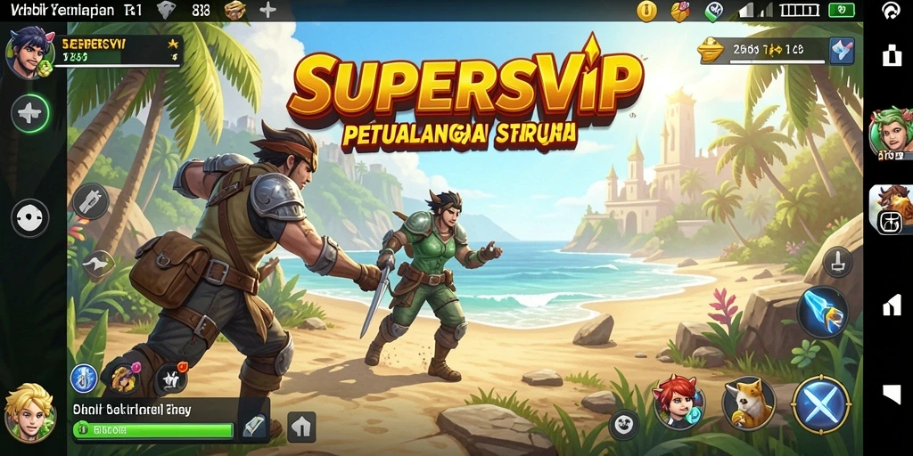 Tampilan gameplay SUPERSVIP yang mendebarkan dan penuh petualangan.