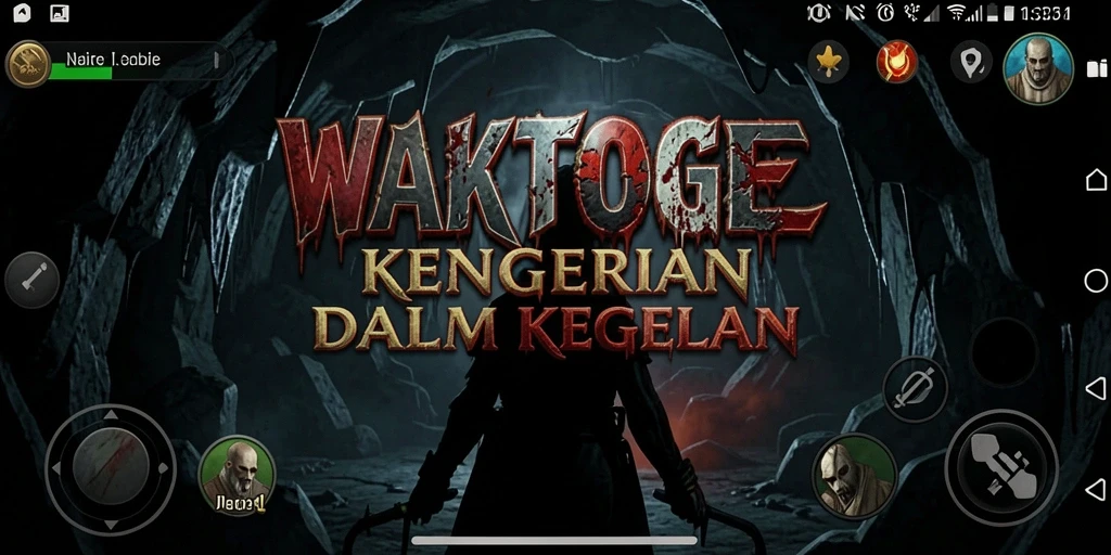 Screenshot menampilkan gameplay menyeramkan dan atmosfer mencekam.